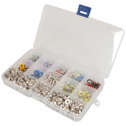 Infinity Hearts Druckknöpfe in Kunststoffbox Ring Metall 15 Farbenmix 9,5mm - 150 Sets Infinity Hearts Druckknöpfe in Kunststoffbox Ring Metall 15 Farbenmix 9,5mm - 150 Sets von Infinity Hearts