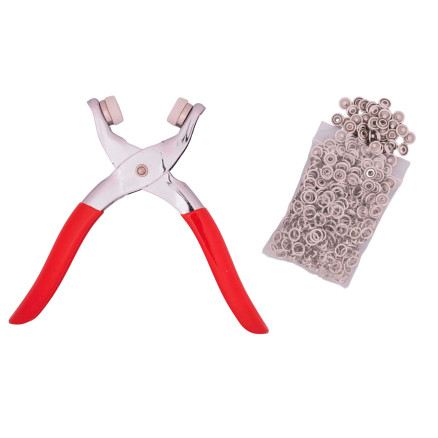 Infinity Hearts Druckknöpfe mit Werkzeugring Metall Silber 9,5mm - 100 Sets von Infinity Hearts