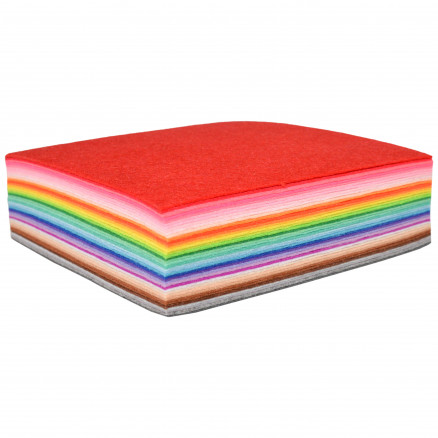 Infinity Hearts Filz/ Filzblätter Farbenmix 15x15cm - 40 Stk von Infinity Hearts