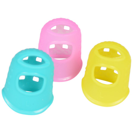 Infinity Hearts Fingerhut Silikon Farbenmix Medium - 3 Stk von Infinity Hearts