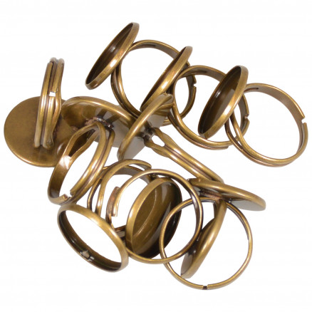 Infinity Hearts Fingerring DIY Eisen Bronze 16mm - 10 Stk Infinity Hearts Fingerring DIY Eisen Bronze 16mm - 10 Stk von Infinity Hearts