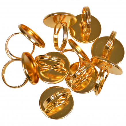 Infinity Hearts Fingerring DIY Eisen Gold 20mm - 10 Stk von Infinity Hearts