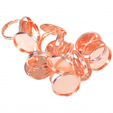 Infinity Hearts Fingerring DIY Eisen Rosé-Gold 18mm - 10 Stk Infinity Hearts Fingerring DIY Eisen Rosé-Gold 18mm - 10 Stk von Infinity Hearts