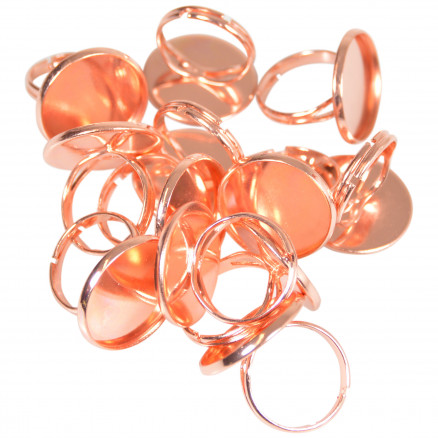 Infinity Hearts Fingerring DIY Eisen Rosé-Gold 20mm - 10 Stk von Infinity Hearts
