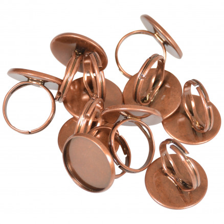 Infinity Hearts Fingerring DIY Eisen Rot Kupfer 20mm - 10 Stk von Infinity Hearts