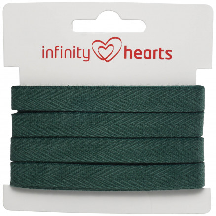 Infinity Hearts Fischgrätband Baumwolle 10mm 14 Flaschengrün - 5m von Infinity Hearts