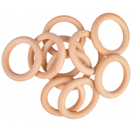 Infinity Hearts Holzringe/Vorhangringe Holz Rund 100mm - 10 Stk von Infinity Hearts