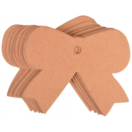 Infinity Hearts Geschenkanhänger Schleife Karton Braun 4,7x5,7cm - 10 Stk von Infinity Hearts