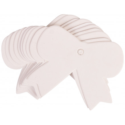 Infinity Hearts Geschenkanhänger Schleife Karton Weiß 4,7x5,7cm - 10 Stk von Infinity Hearts