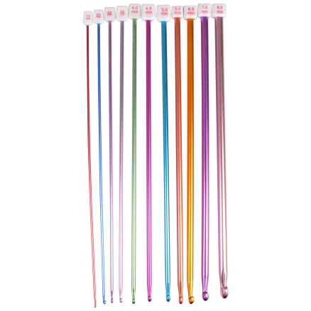 Infinity Hearts Häkelnadeln Set Tunesisch Häkeln / Häkeln Aluminium 2-8mm 27cm - 11 Größen von Infinity Hearts