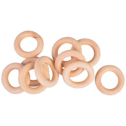 Infinity Hearts Holzringe/Vorhangringe Holz Rund 30mm - 10 Stk von Infinity Hearts