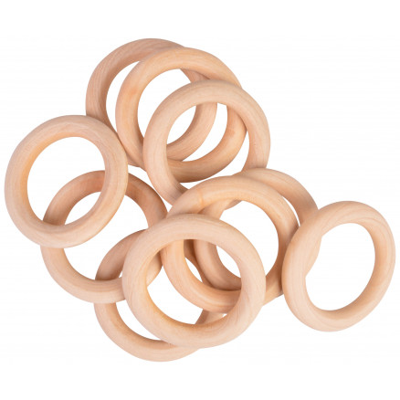 Infinity Hearts Holzringe/Vorhangringe Holz Rund 50mm - 10 Stk Infinity Hearts Holzringe/Vorhangringe Holz Rund 50mm - 10 Stk von Infinity Hearts