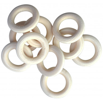 Infinity Hearts Holzringe/Vorhangringe Rund 25 mm - 10 Stk Infinity Hearts Holzringe/Vorhangringe Rund 25 mm - 10 Stk von Infinity Hearts