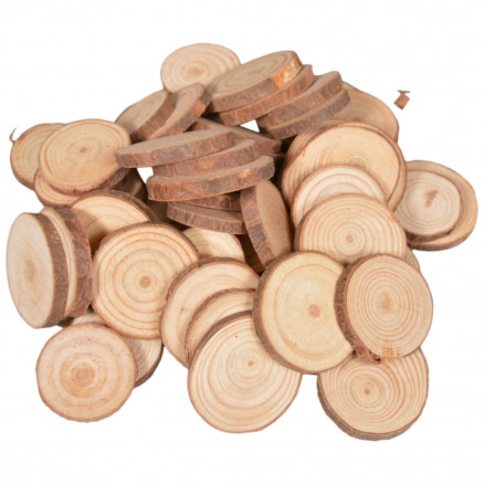 Infinity Hearts Holzscheiben rund Natur versch. 2-4cm - 50 Stk von Infinity Hearts