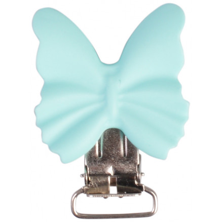 Infinity Hearts Hosenträgerclip Silikon Schmetterling Türkis 3,5x3,8cm - 1 Stk von Infinity Hearts
