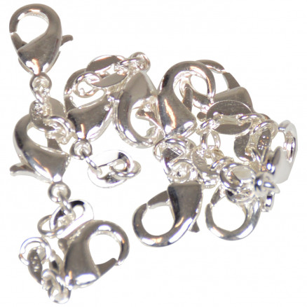 Infinity Hearts Karabiner Metall Silber 5x10mm - 10 Stk von Infinity Hearts