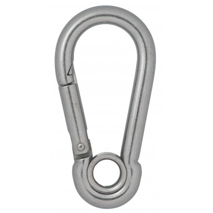 Infinity Hearts Feuerwehrhaken/Karabiner mit Auge Edelstahl Silber 100x50mm - 3 Stk von Infinity Hearts