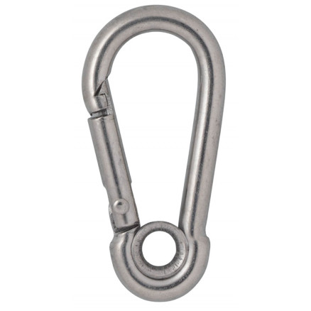 Infinity Hearts Feuerwehrhaken/Karabiner mit Auge Edelstahl Silber 40x20mm - 3 Stk von Infinity Hearts