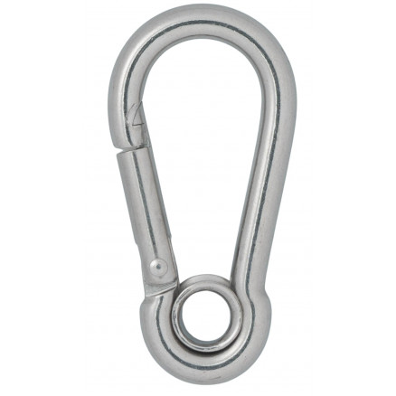 Infinity Hearts Feuerwehrhaken/Karabiner mit Auge Edelstahl Silber 50x25mm - 3 Stk von Infinity Hearts