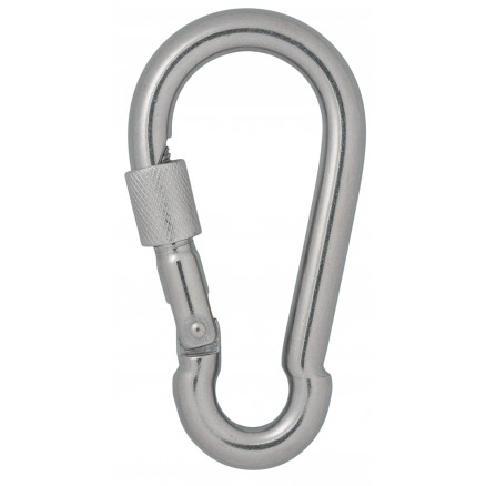 Infinity Hearts Feuerwehrhaken/Karabiner mit Schloss Edelstahl Silber 100x50mm - 3 Stk von Infinity Hearts