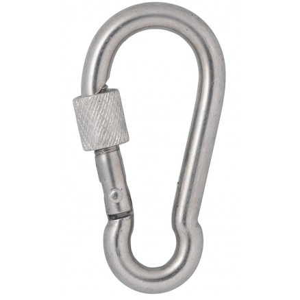 Infinity Hearts Feuerwehrhaken/Karabiner mit Schloss Edelstahl Silber 50x25mm - 3 Stk von Infinity Hearts