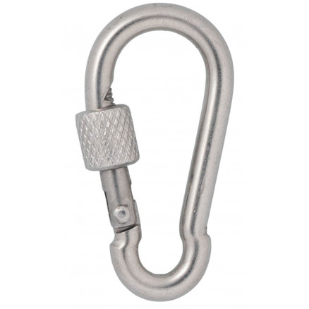 Infinity Hearts Feuerwehrhaken/Karabiner mit Schloss Edelstahl Silber 40x20mm - 3 Stk von Infinity Hearts