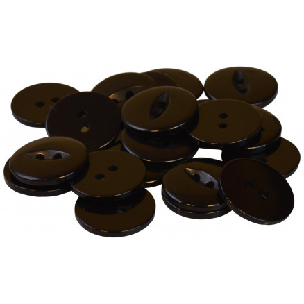 Infinity Hearts Knopf Acryl Schwarz 19mm - 20 Stück von Infinity Hearts
