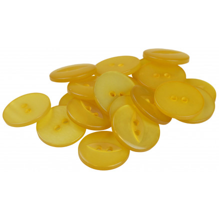 Infinity Hearts Knopf Acryl gelb 19mm - 20 Stück von Infinity Hearts