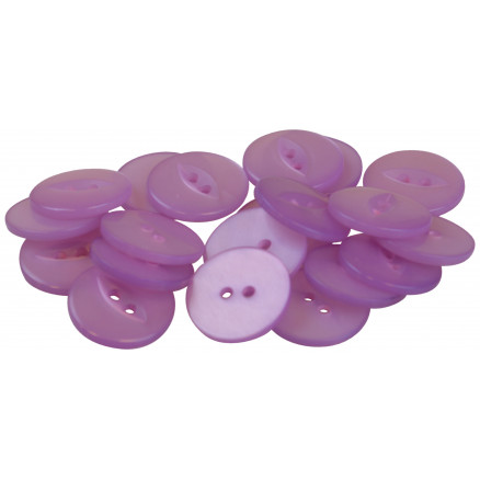 Infinity Hearts Knopf Acryl lila 19mm - 20 Stück von Infinity Hearts
