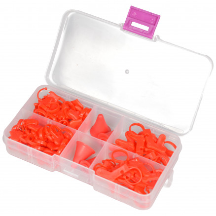Infinity Hearts Maschenmarkierer/Maschenstopper Set in Kunststoffbox Rot - 88 Stk Infinity Hearts Maschenmarkierer/Maschenstopper Set in Kunststoffbox Rot - 88 Stk von Infinity Hearts