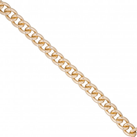 Infinity Hearts Meter Kette Aluminium Gold 13x11mm - 50cm von Infinity Hearts