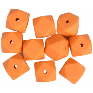 Infinity Hearts Perlen Geometrisch Silikon Orange 14mm - 10 Stück. von Infinity Hearts