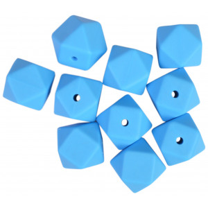 Infinity Hearts Perlen Geometrische Silikonperlen Geometrisch Blau 14m von Infinity Hearts