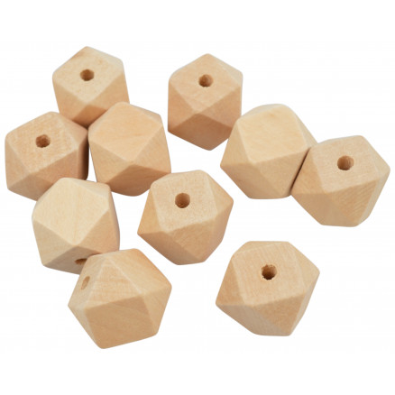 Infinity Hearts Perlen Holz Geometrisch 20mm - 10 Stk von Infinity Hearts