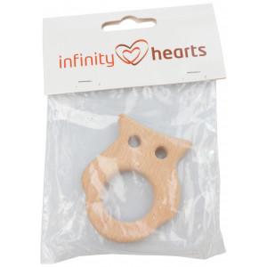 Infinity Hearts Ring Holz Eule 48x60 mm - 1 Stk von Infinity Hearts