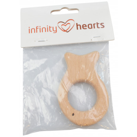 Infinity Hearts Ring Holz Fisch 70x47mm - 1 Stk von Infinity Hearts