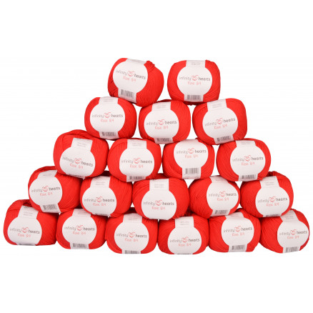 Infinity Hearts Rose 8/4 20 Knäuel Farbpackung Unicolor 19 Rot - 20 Stk von Infinity Hearts