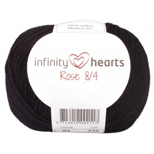 Infinity Hearts Rose 8/4 Garn Unicolor 01 Schwarz von Infinity Hearts