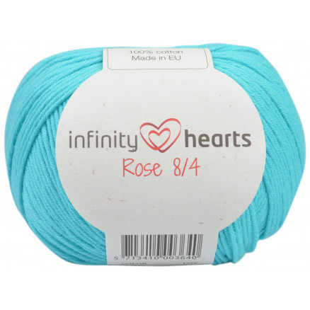 Infinity Hearts Rose 8/4 Garn Unicolor 130 Helltürkis von Infinity Hearts