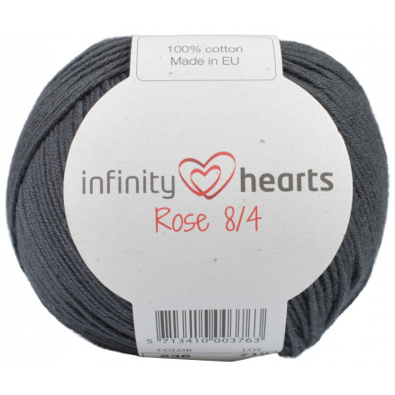 Infinity Hearts Rose 8/4 Garn Unicolor 236 Charcoal Grey von Infinity Hearts
