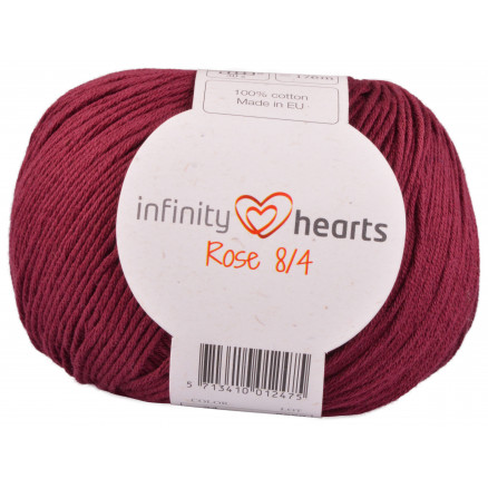 Infinity Hearts Rose 8/4 Garn Unicolor 24 Bordeauxrot von Infinity Hearts