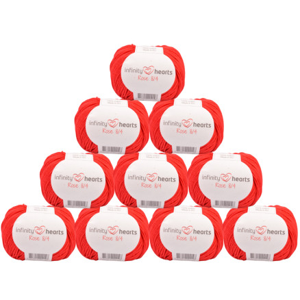 Infinity Hearts Rose 8/4 Garnpakete Unicolor 19 Rot- 10 Stk. von Infinity Hearts