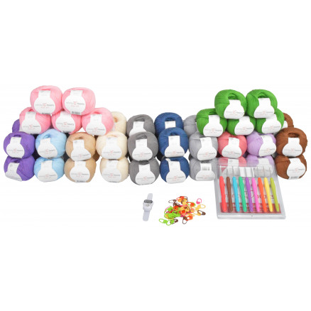 Infinity Hearts Rose Großes Häkel-Set - 3kg Garn - 12x5 Farben Infinity Hearts Rose Großes Häkel-Set - 3kg Garn - 12x5 Farben von Infinity Hearts