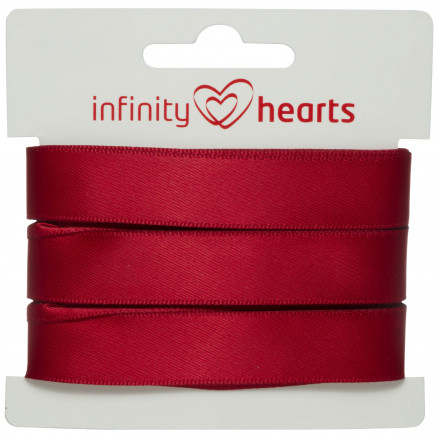 Infinity Hearts Satinband beidseitig 15mm 260 Rotwein - 5m von Infinity Hearts