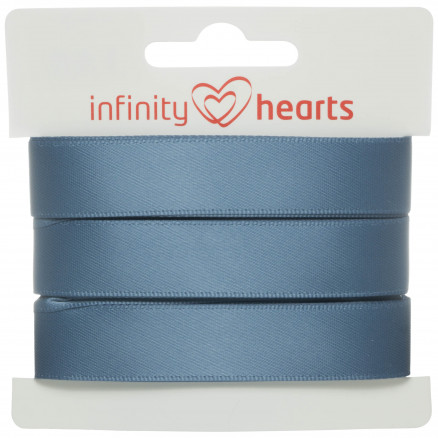 Infinity Hearts Satinband beidseitig 15mm 338 Blau - 5m von Infinity Hearts