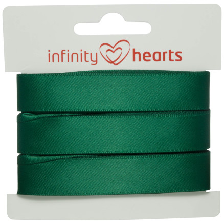 Infinity Hearts Satinband beidseitig 15mm 587 Dunkelgrün - 5m von Infinity Hearts