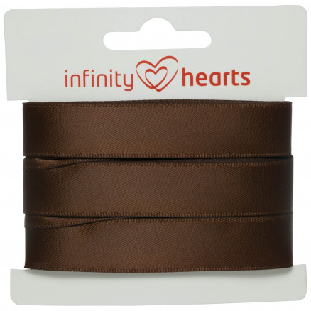 Infinity Hearts Satinband beidseitig 15mm 850 Braun - 5m von Infinity Hearts