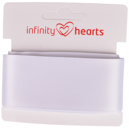 Infinity Hearts Satinband beidseitig 38mm 029 Weiß- 5m von Infinity Hearts
