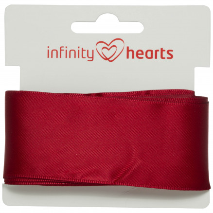 Infinity Hearts Satinband beidseitig 38mm 260 Rotwein - 5m von Infinity Hearts