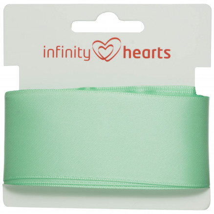 Infinity Hearts Satinband beidseitig 38mm 530 Minze - 5m von Infinity Hearts